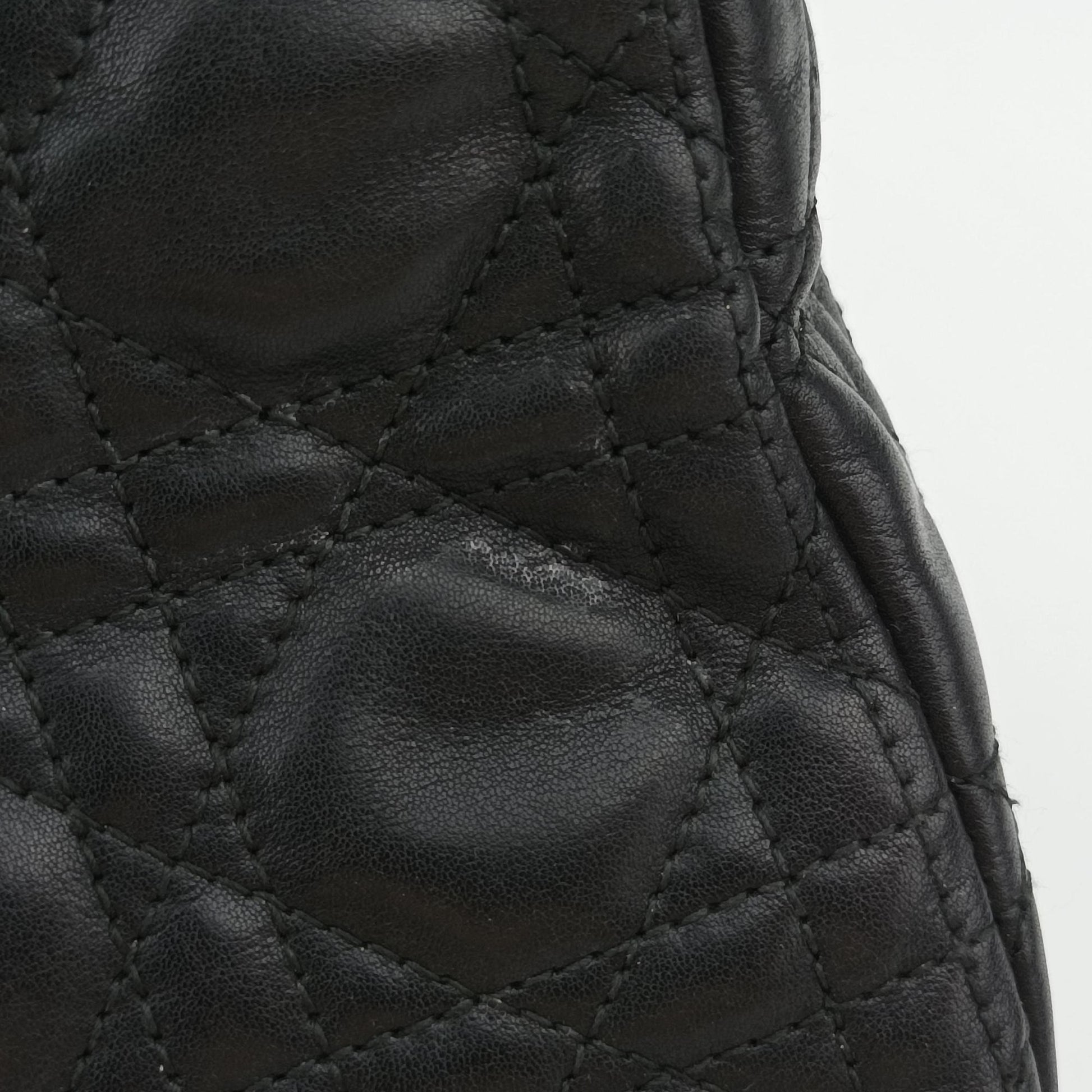Lady Dior Black lambskin 08-MA-0171レディディオール ブラック ラムスキン 08-MA-0171