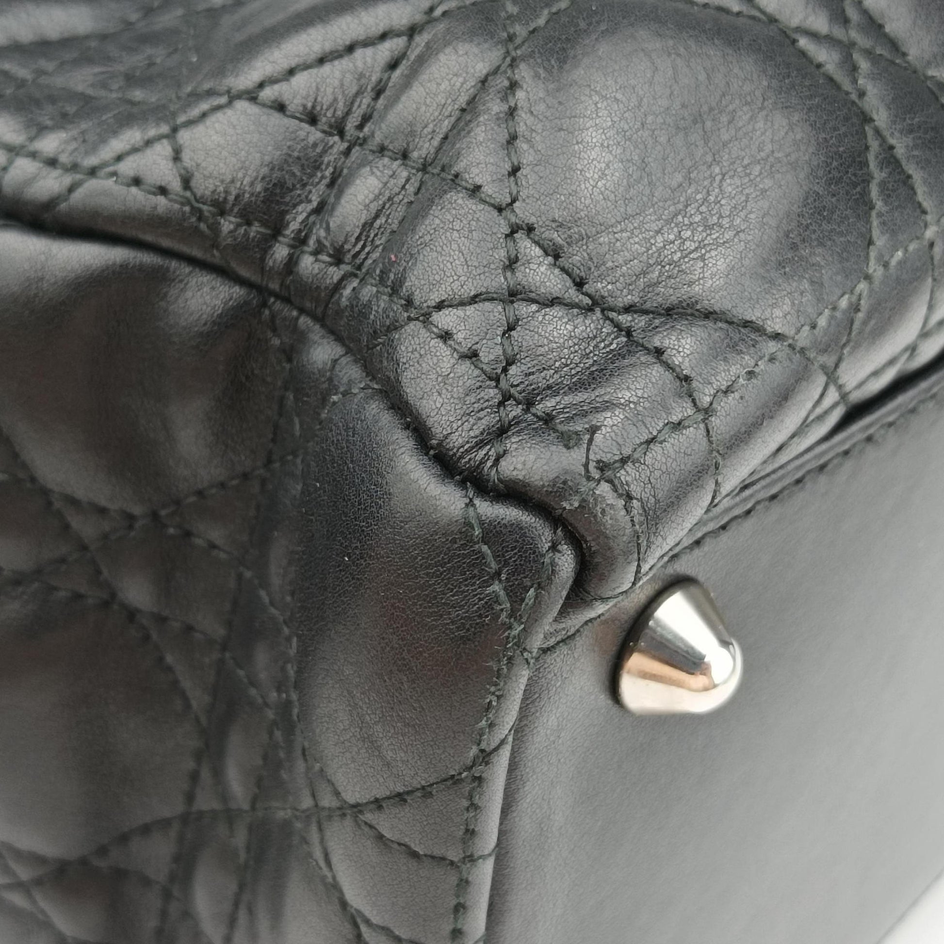 Lady Dior Black lambskin 08-MA-0171レディディオール ブラック ラムスキン 08-MA-0171