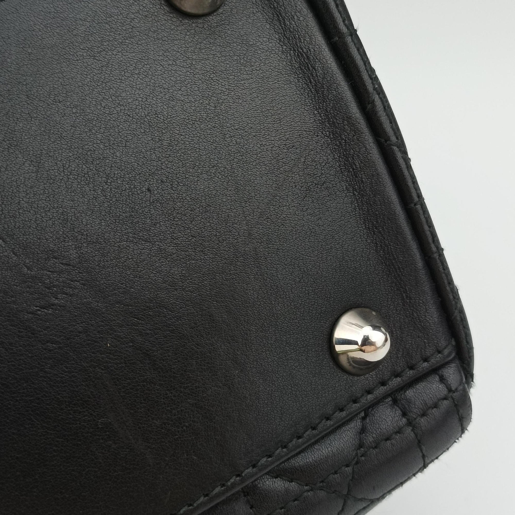 Lady Dior Black lambskin 08-MA-0171レディディオール ブラック ラムスキン 08-MA-0171