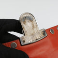 Studded Orange Leather 34 4スタッデッド オレンジ レザー 34 4