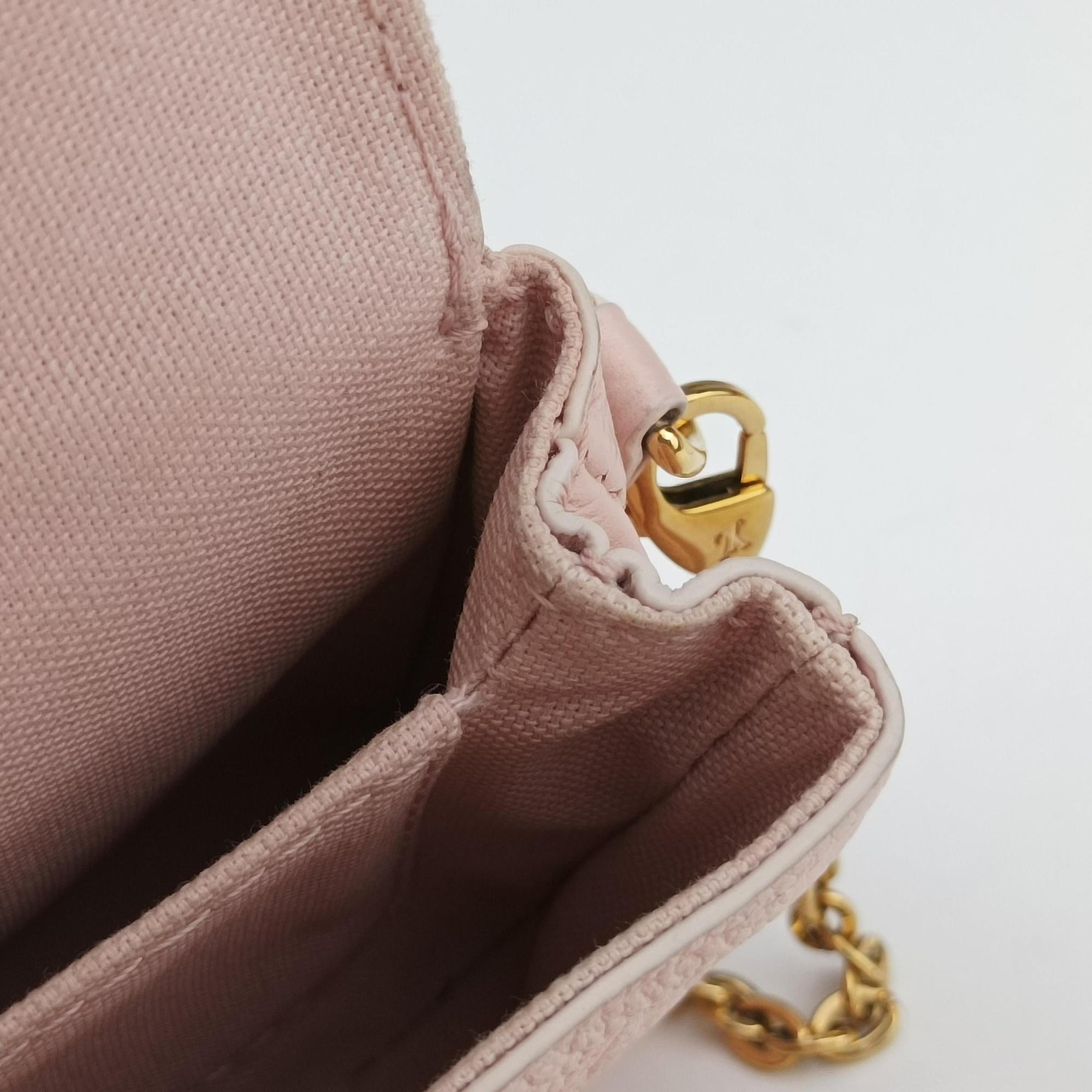 Micro Metis Pouch Chain Monogram Rose Pomelo Monogram Empreinte M81389 IC Chipマイクロメティスポーチチェーンモノグラム ローズポメロ モノグラム アンプラント M81389 ICチップ