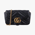 GG Marmont Black Leather 476433 GGマーモント ブラック レザー 476433 