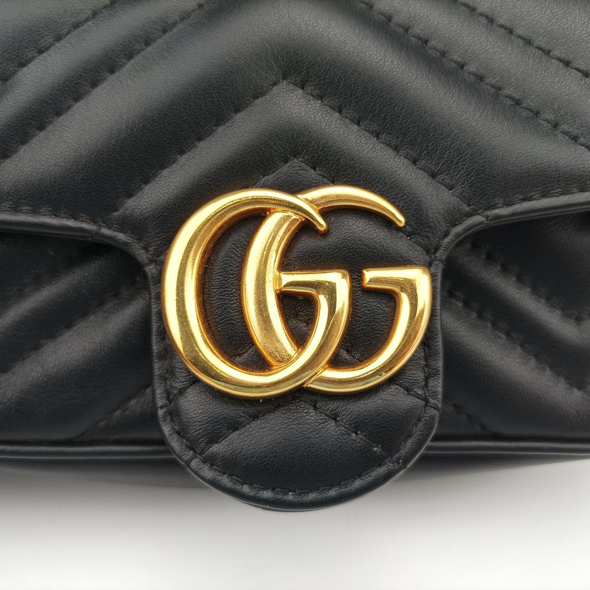 GG Marmont Black Leather 476433 GGマーモント ブラック レザー 476433 