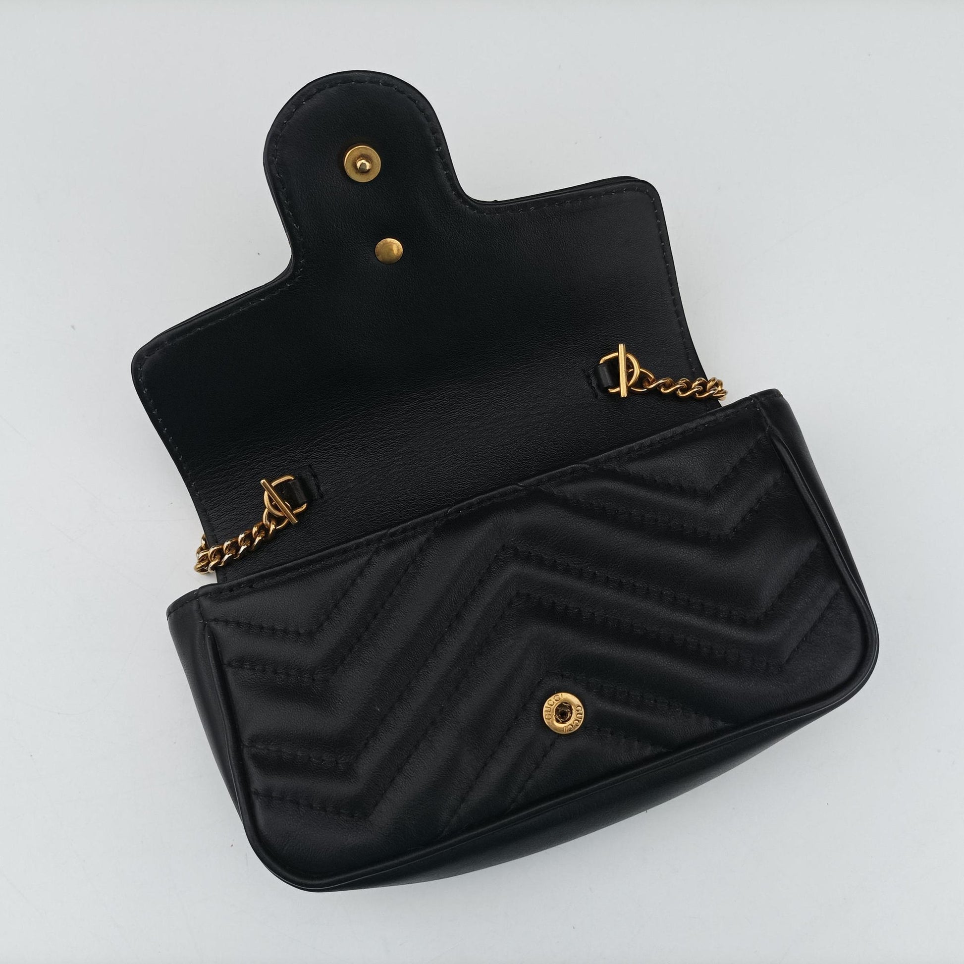 GG Marmont Black Leather 476433 GGマーモント ブラック レザー 476433 