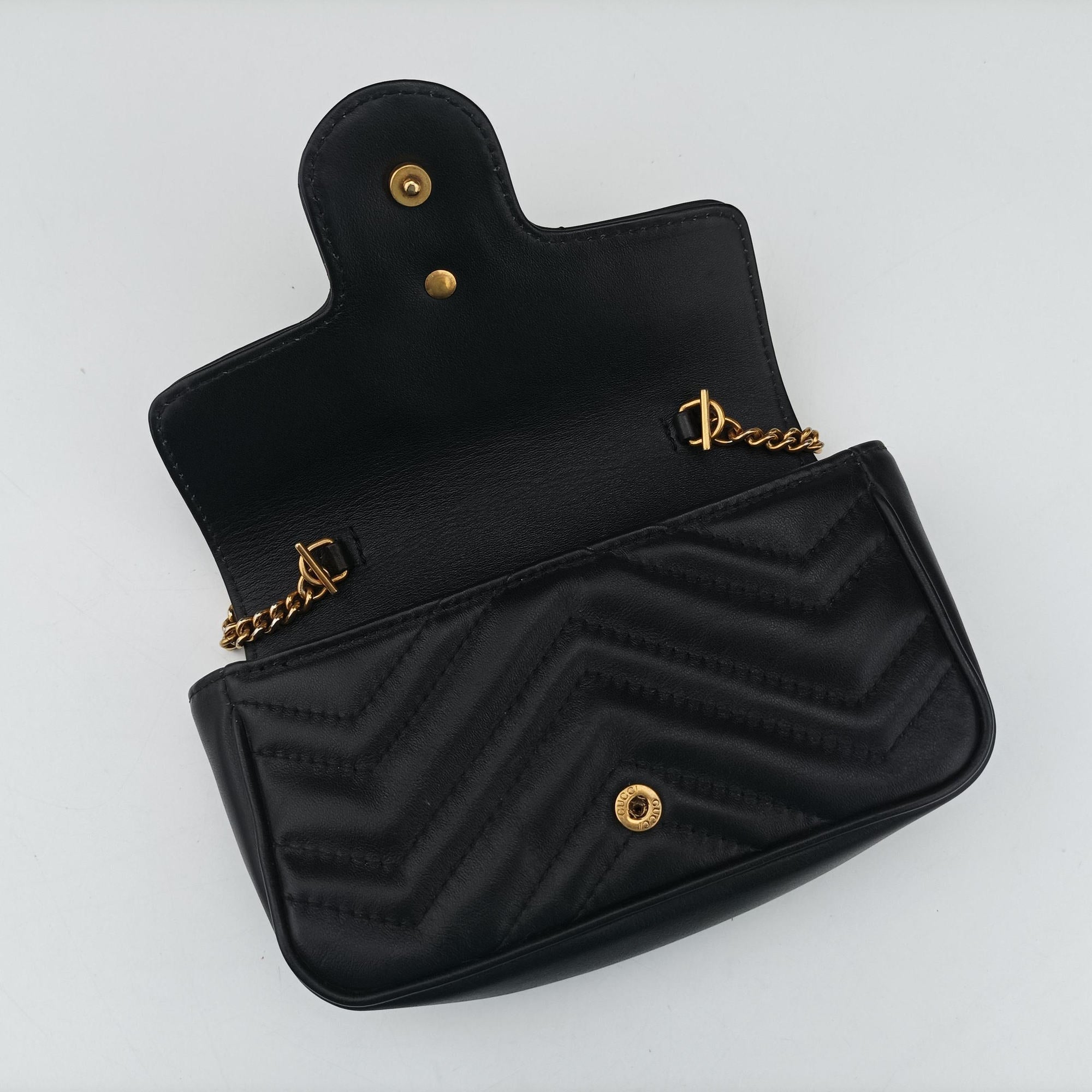 GG Marmont Black Leather 476433 GGマーモント ブラック レザー 476433 