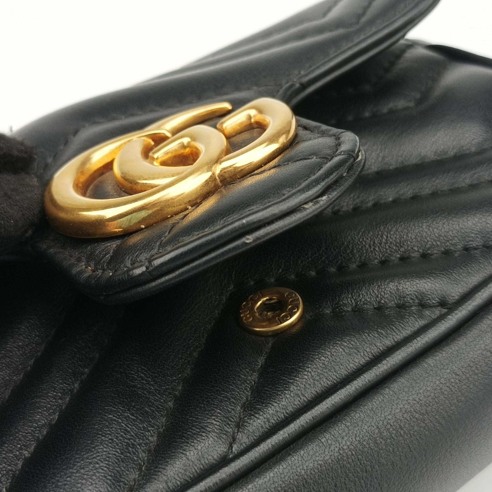 GG Marmont Black Leather 476433 GGマーモント ブラック レザー 476433 