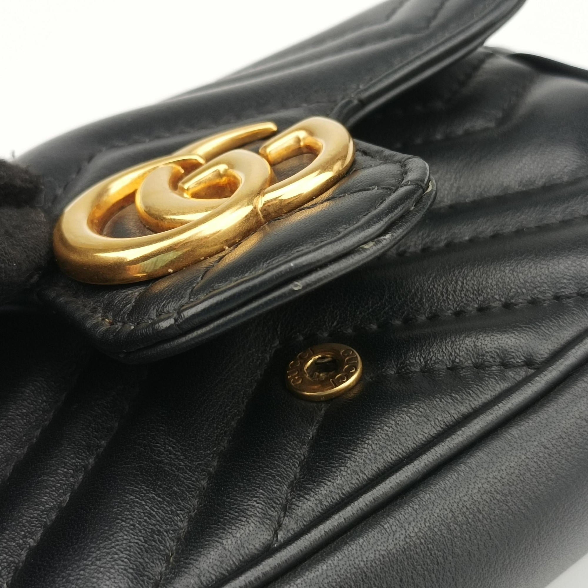 GG Marmont Black Leather 476433 GGマーモント ブラック レザー 476433 