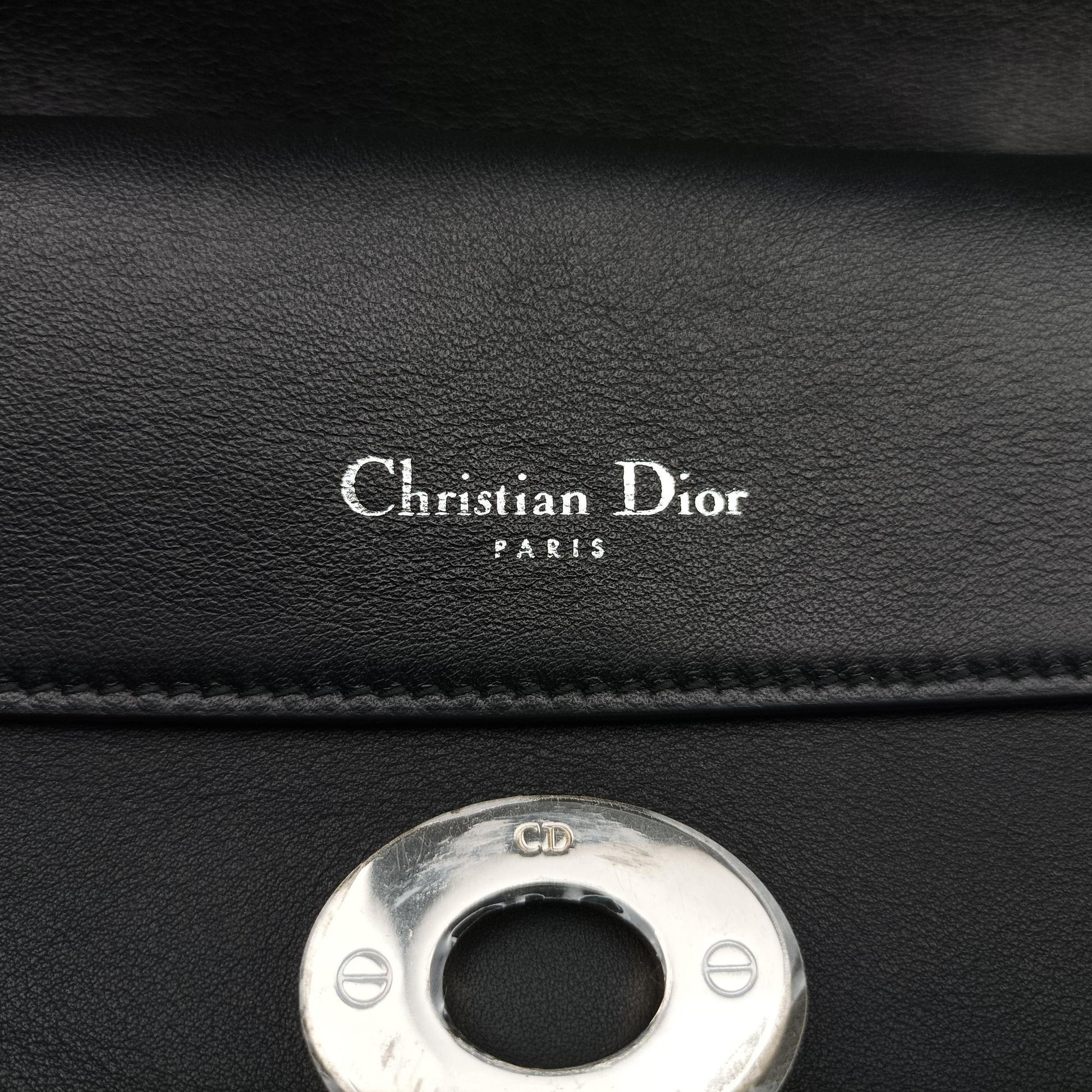 Be Dior Black × Rose Red Leather 29-MA-0125ビー ディオール ブラック × ローズレッド レザー 29-MA-0125