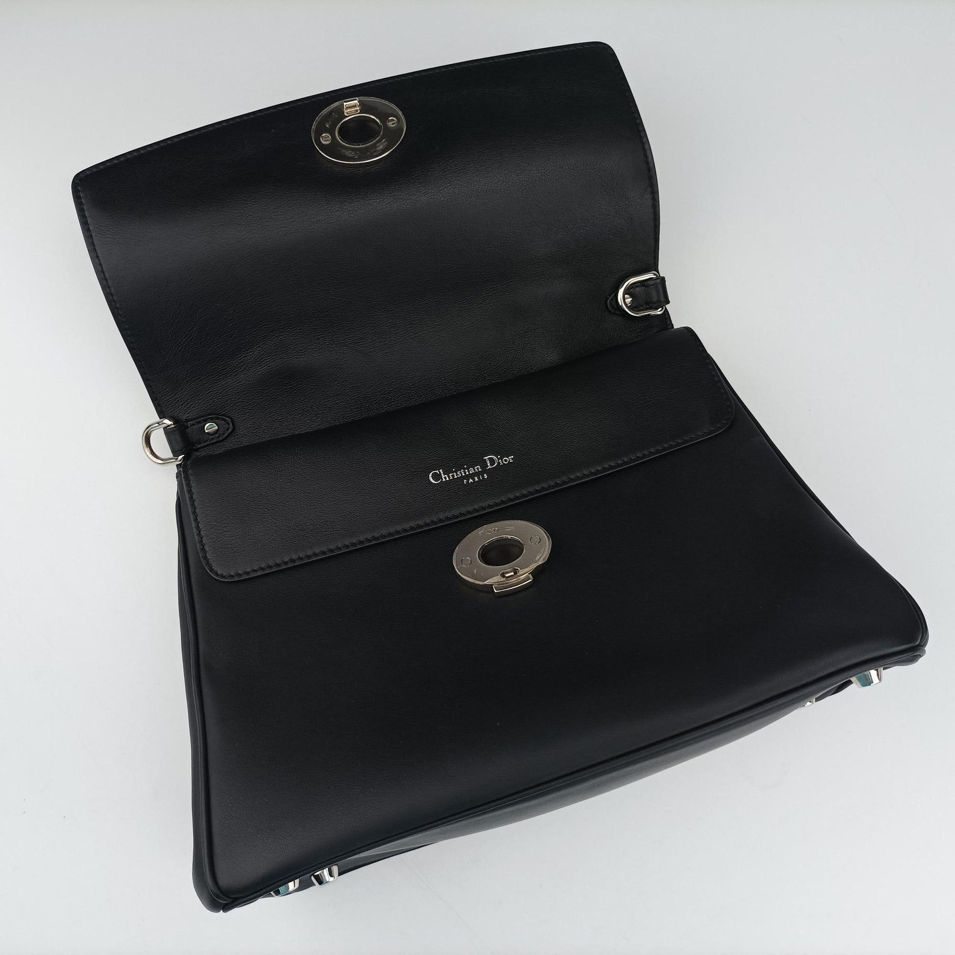 Be Dior Black × Rose Red Leather 29-MA-0125ビー ディオール ブラック × ローズレッド レザー 29-MA-0125
