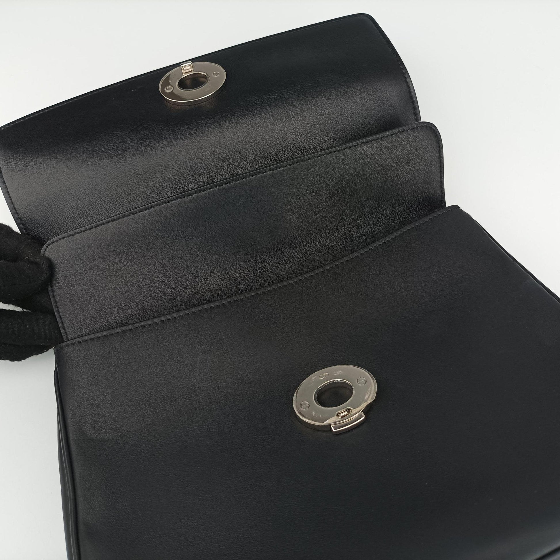 Be Dior Black × Rose Red Leather 29-MA-0125ビー ディオール ブラック × ローズレッド レザー 29-MA-0125