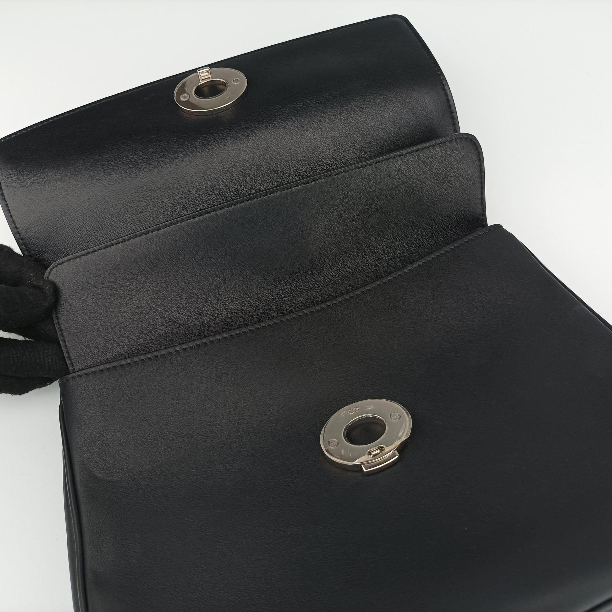 Be Dior Black × Rose Red Leather 29-MA-0125ビー ディオール ブラック × ローズレッド レザー 29-MA-0125