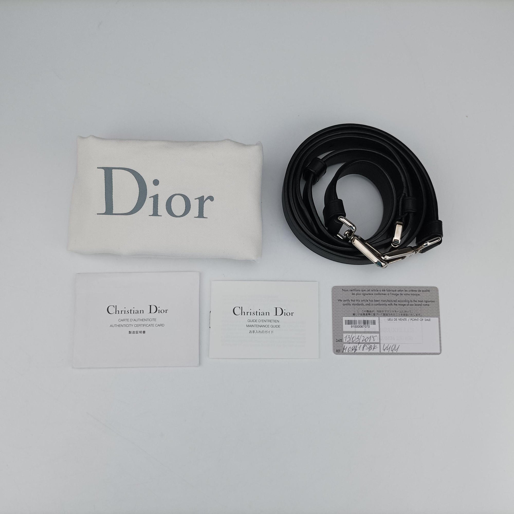 Be Dior Black × Rose Red Leather 29-MA-0125ビー ディオール ブラック × ローズレッド レザー 29-MA-0125
