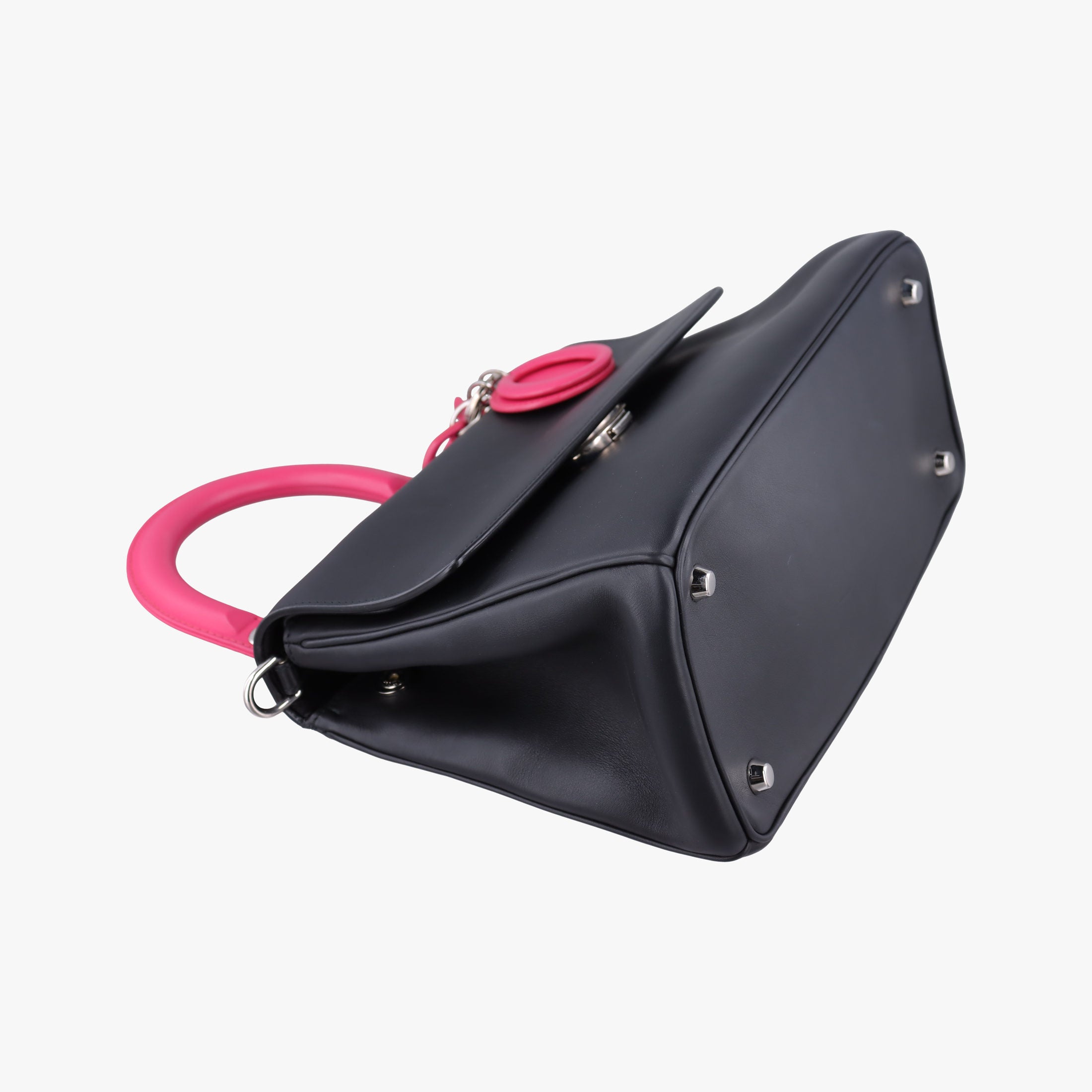 Be Dior Black × Rose Red Leather 29-MA-0125ビー ディオール ブラック × ローズレッド レザー 29-MA-0125