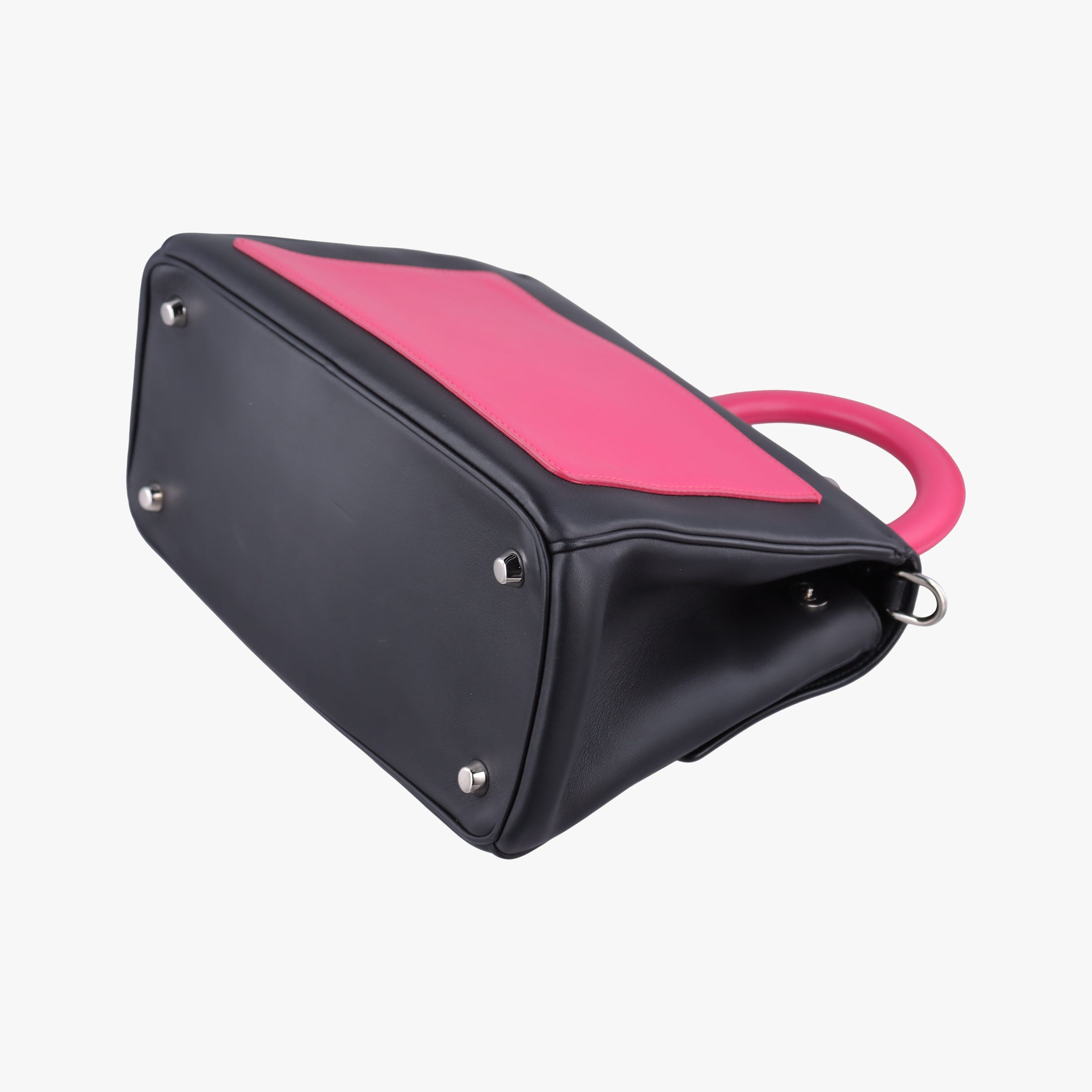 Be Dior Black × Rose Red Leather 29-MA-0125ビー ディオール ブラック × ローズレッド レザー 29-MA-0125