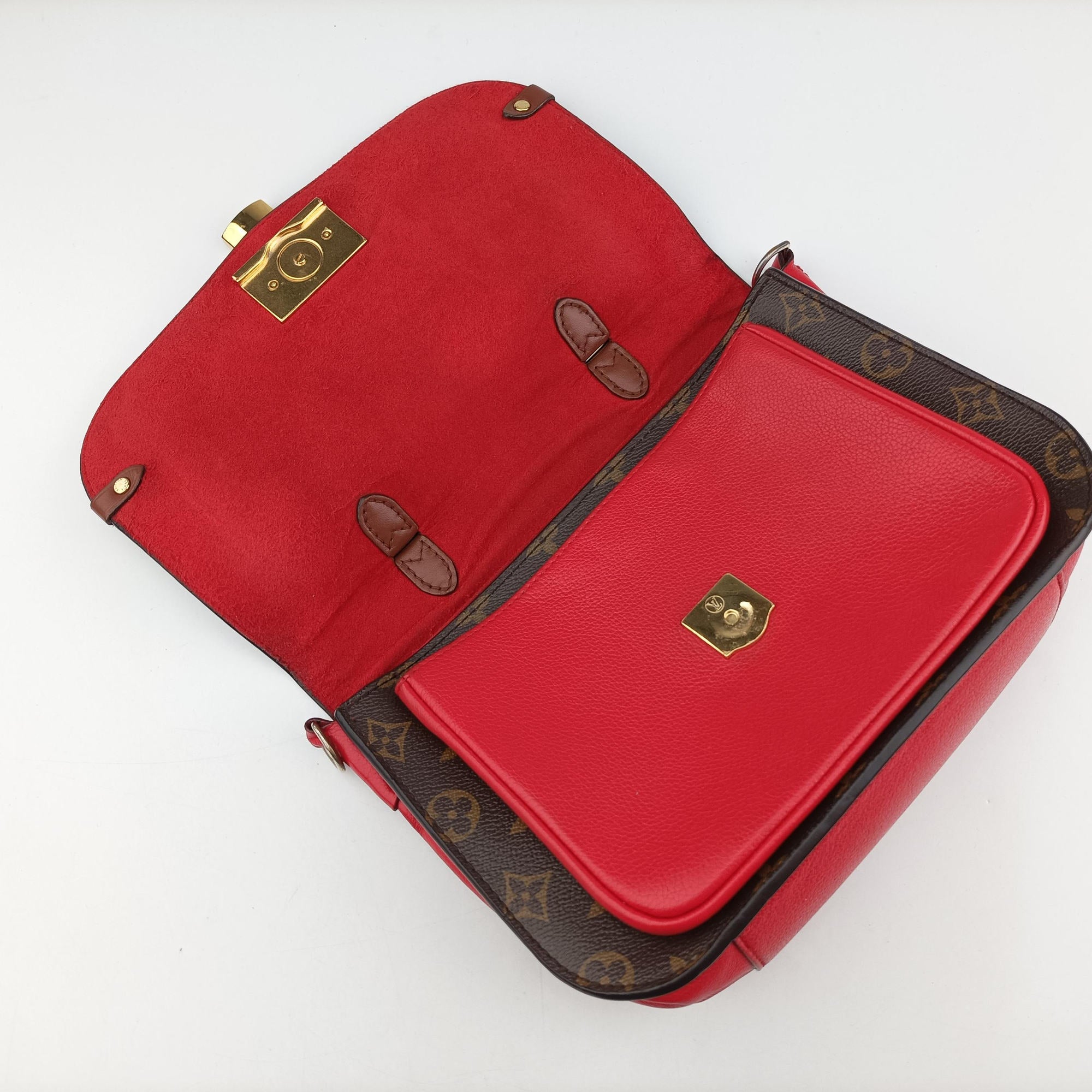 VaugirardPM Brown × Coquelicot Monogram Canvas×calf leather M44548 CA2109ヴォジラールPM モノグラム/ブラウン×コクリコ モノグラムキャンバス×カーフレザー M44548 CA2109