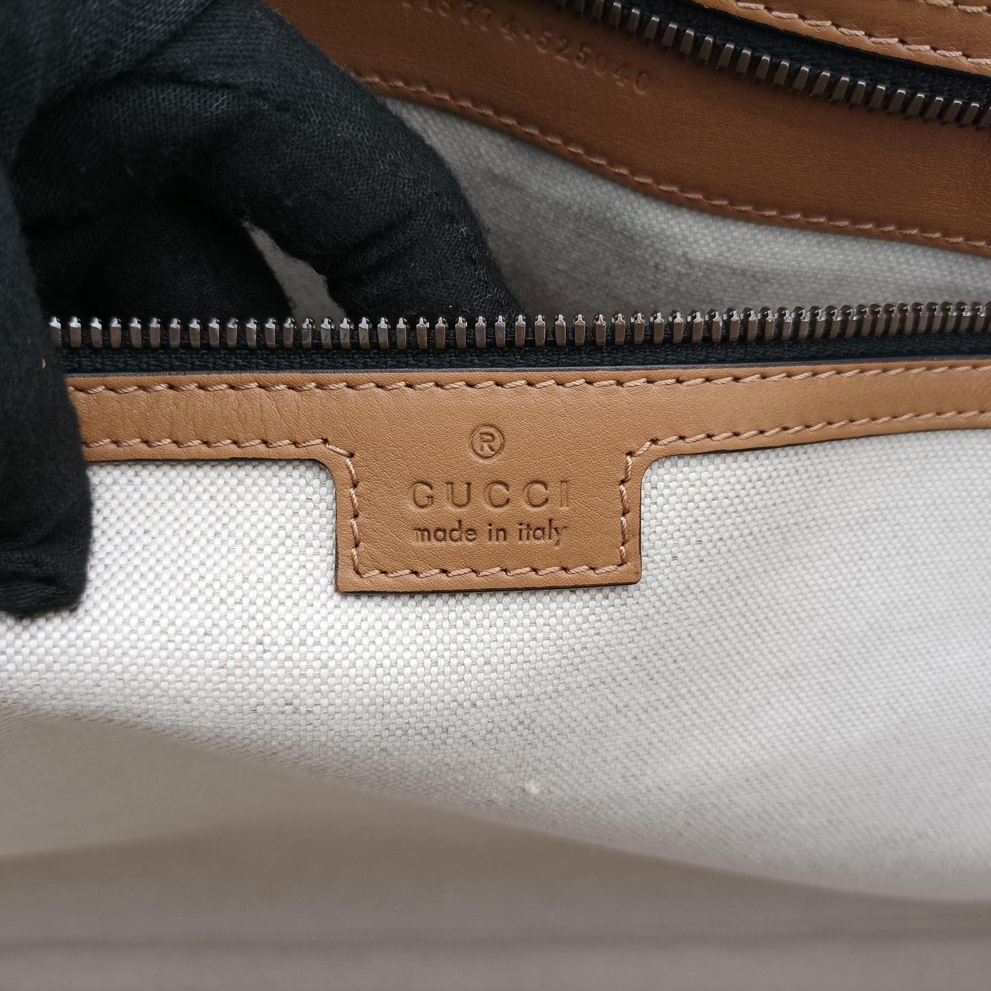 Ophidia Black × Brown × Multicolor Leather×Canvas 715774 E039050453オフィディア ブラック × ブラウン × マルチカラー レザー×キャンバス 715774 E039050453