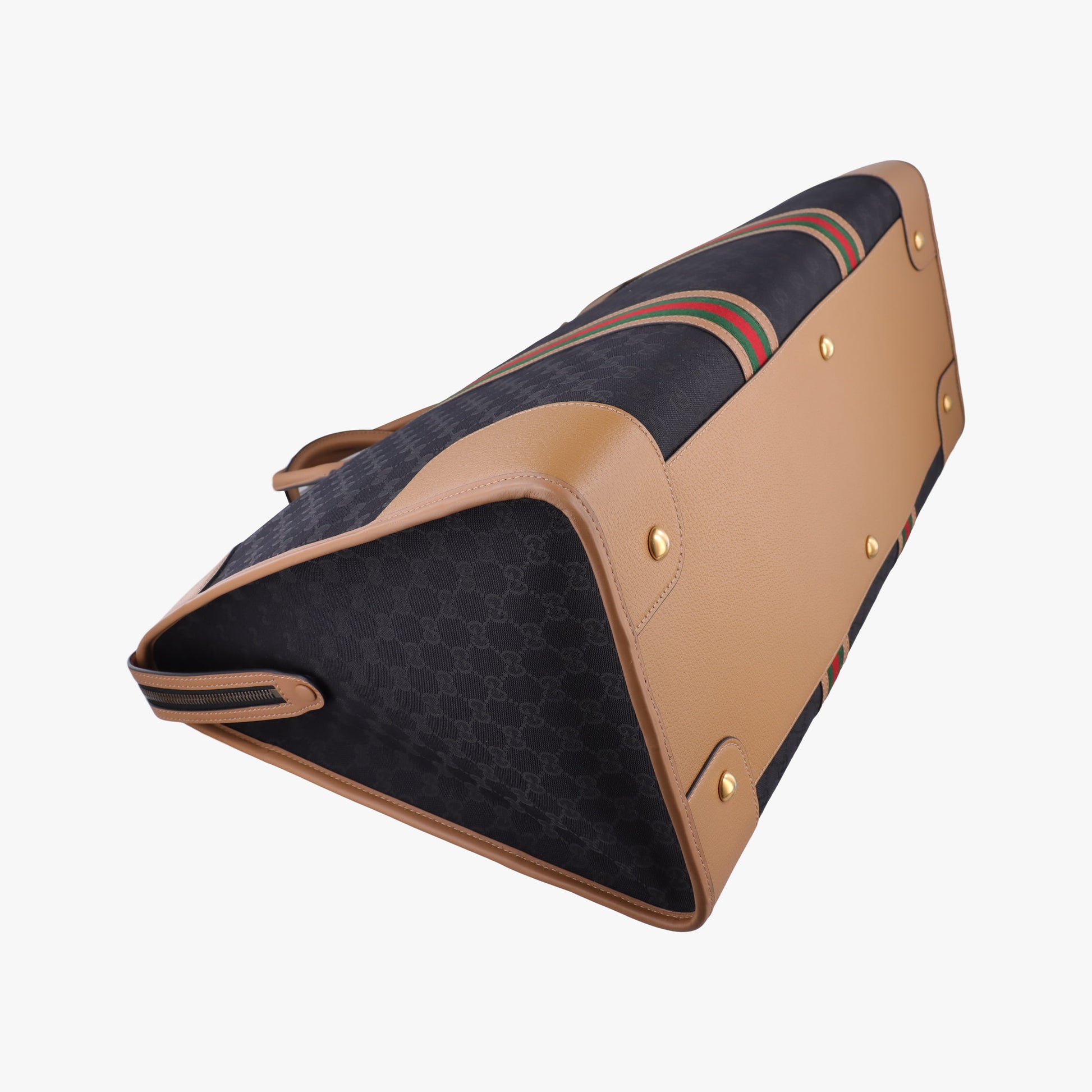 Ophidia Black × Brown × Multicolor Leather×Canvas 715774 E039050453オフィディア ブラック × ブラウン × マルチカラー レザー×キャンバス 715774 E039050453