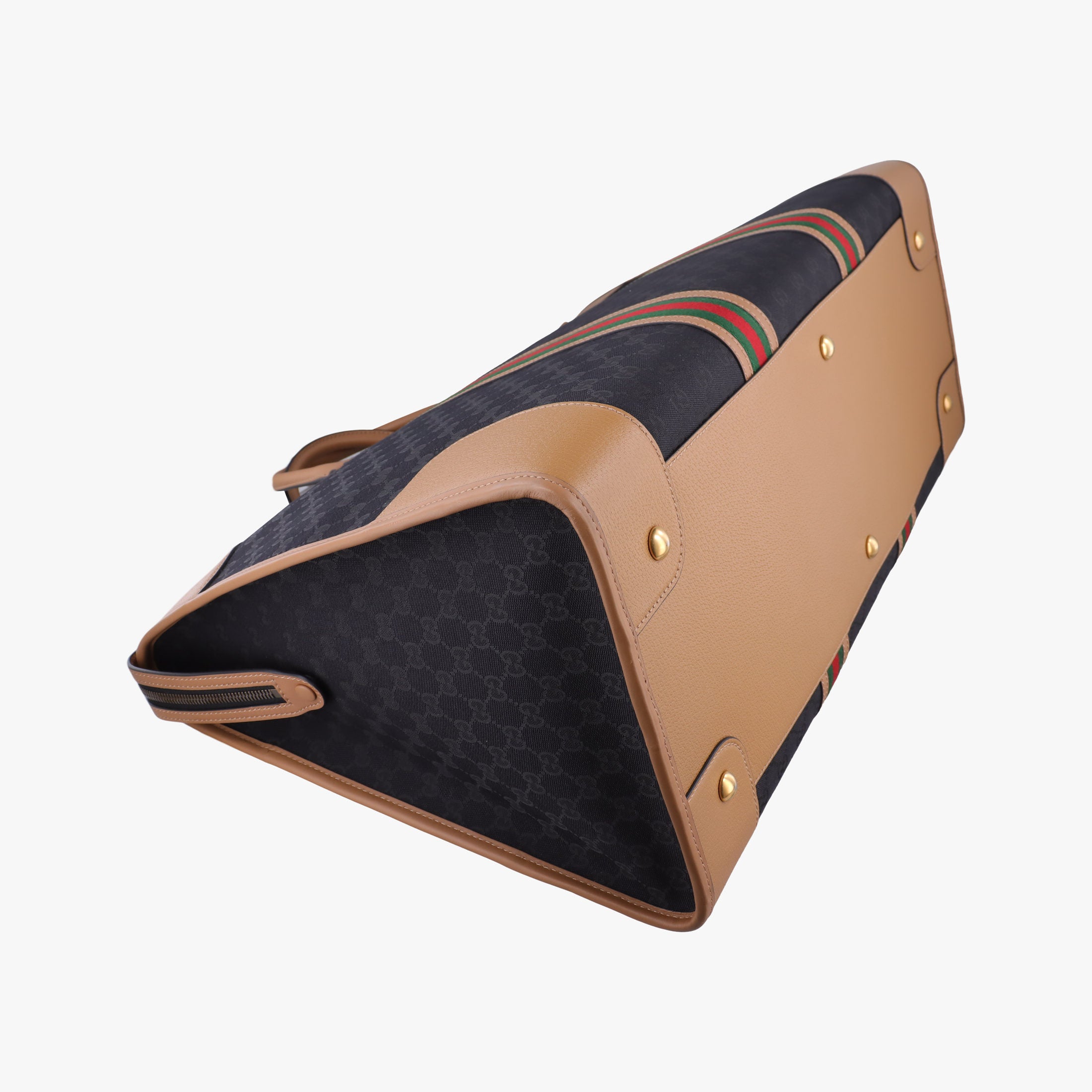Ophidia Black × Brown × Multicolor Leather×Canvas 715774 E039050453オフィディア ブラック × ブラウン × マルチカラー レザー×キャンバス 715774 E039050453