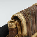 Zucchino turn lock Brown Metal Mesh × Leather 8BP010 001/8BP010/MGA/049ズッキーノ ターンロック ブラウン メタルメッシュ × レザー 8BP010 001/8BP010/MGA/049