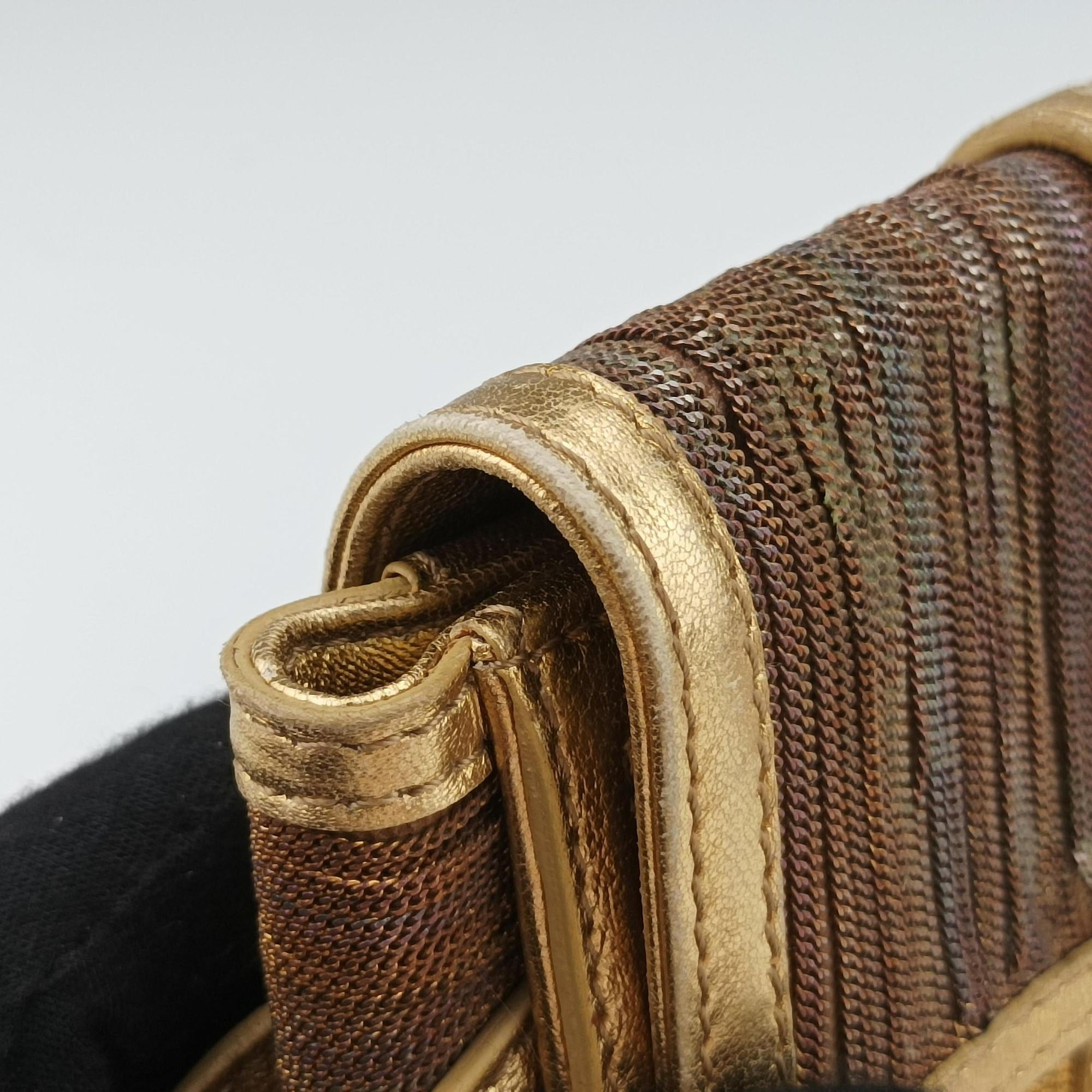 Zucchino turn lock Brown Metal Mesh × Leather 8BP010 001/8BP010/MGA/049ズッキーノ ターンロック ブラウン メタルメッシュ × レザー 8BP010 001/8BP010/MGA/049