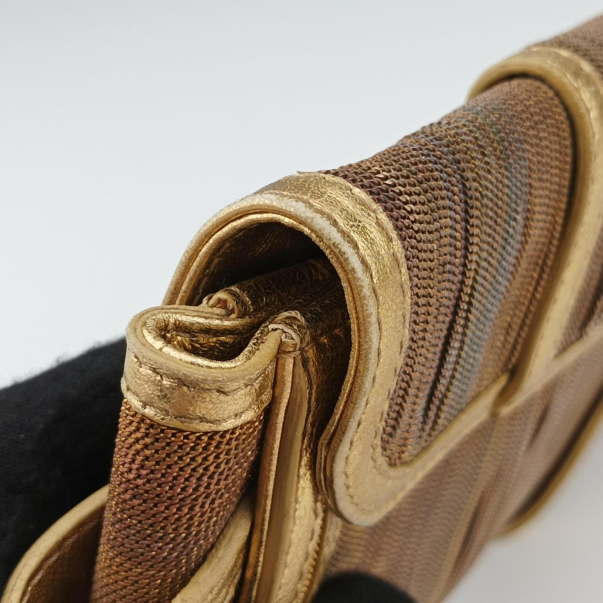 Zucchino turn lock Brown Metal Mesh × Leather 8BP010 001/8BP010/MGA/049ズッキーノ ターンロック ブラウン メタルメッシュ × レザー 8BP010 001/8BP010/MGA/049