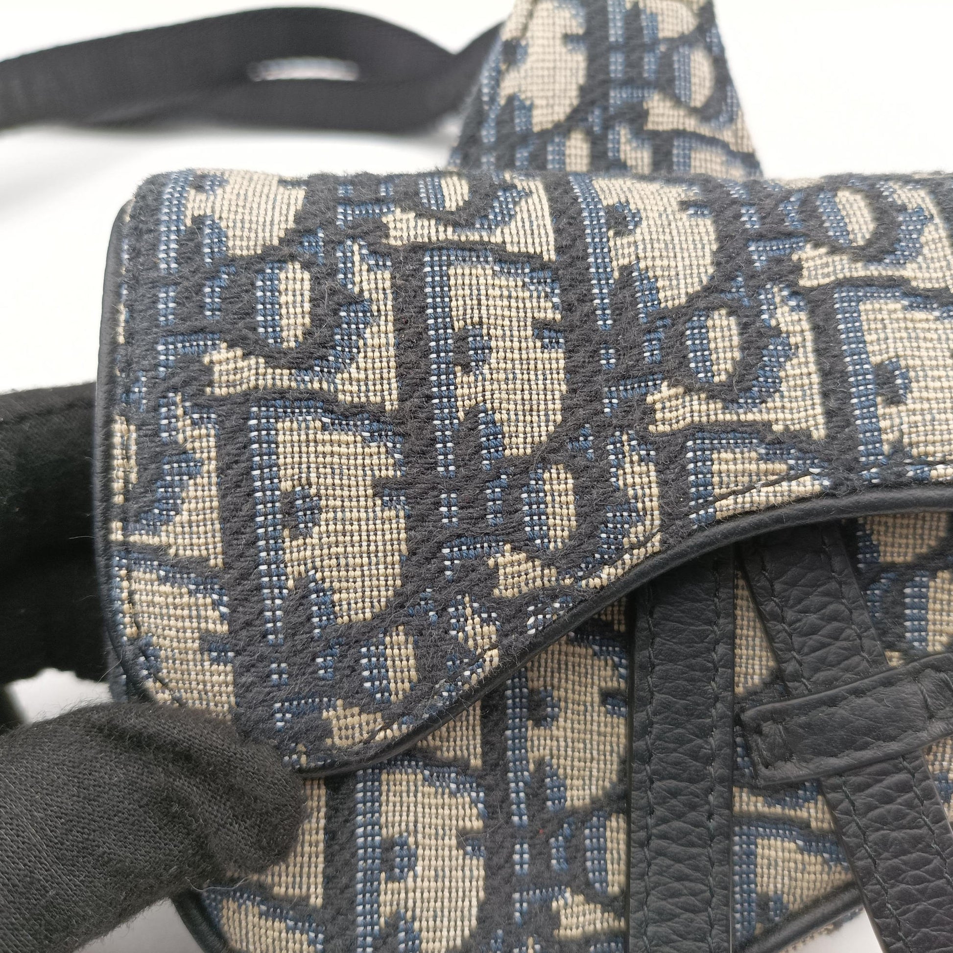 saddle Gray×Navy×Black Jacquard×Leather 29-BO-1222サドル グレー×ネイビー×ブラック ジャガード×レザー 29-BO-1222