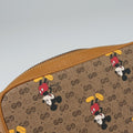 Mickey Mouse Disney collaboration Brown PVC coated canvas×Leather 602536 ミッキーマウス ディズニーコラボ ブラウン PVCコーティングキャンバス×レザー 602536 