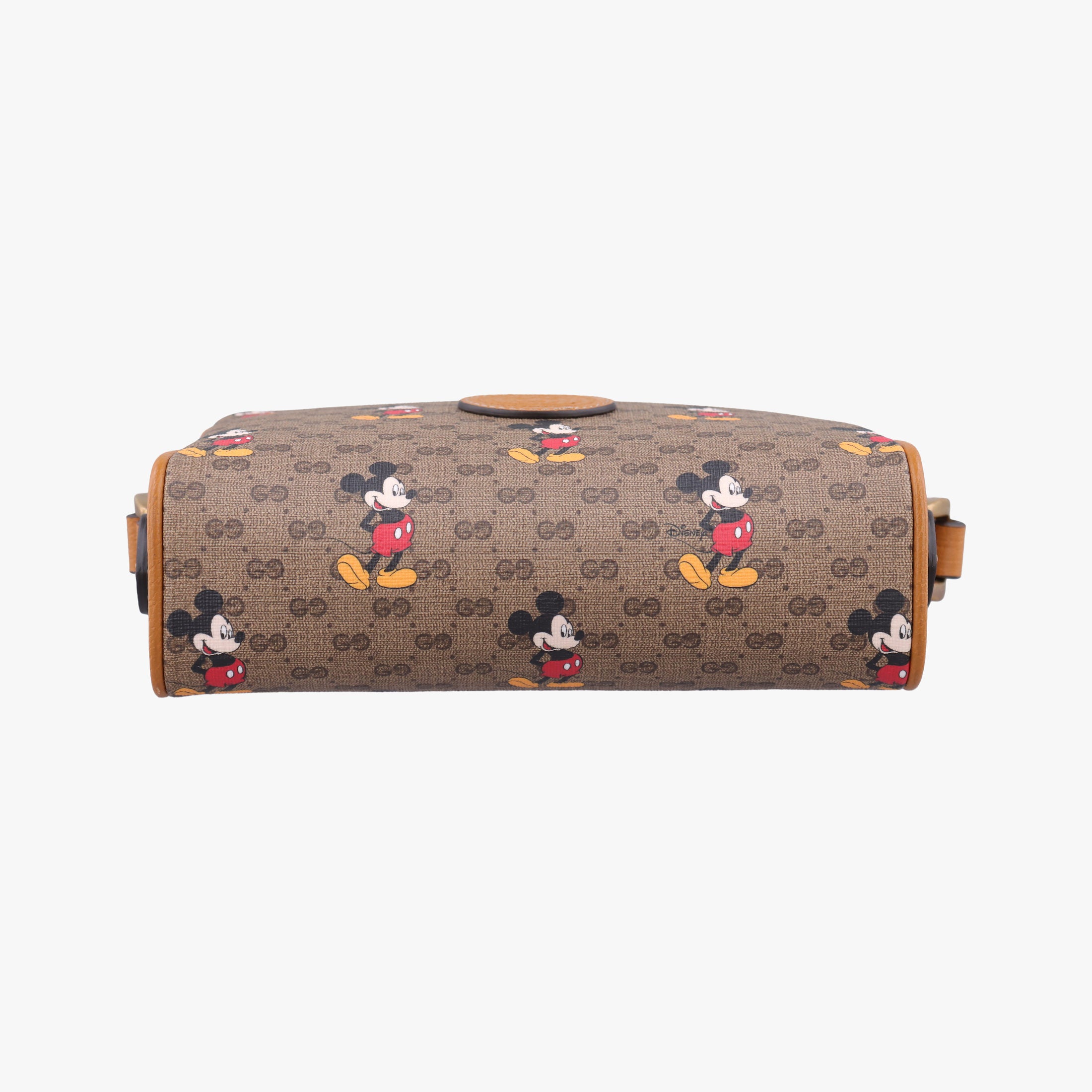 Mickey Mouse Disney collaboration Brown PVC coated canvas×Leather 602536 ミッキーマウス ディズニーコラボ ブラウン PVCコーティングキャンバス×レザー 602536 