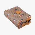 Mickey Mouse Disney collaboration Brown PVC coated canvas×Leather 602536 ミッキーマウス ディズニーコラボ ブラウン PVCコーティングキャンバス×レザー 602536 