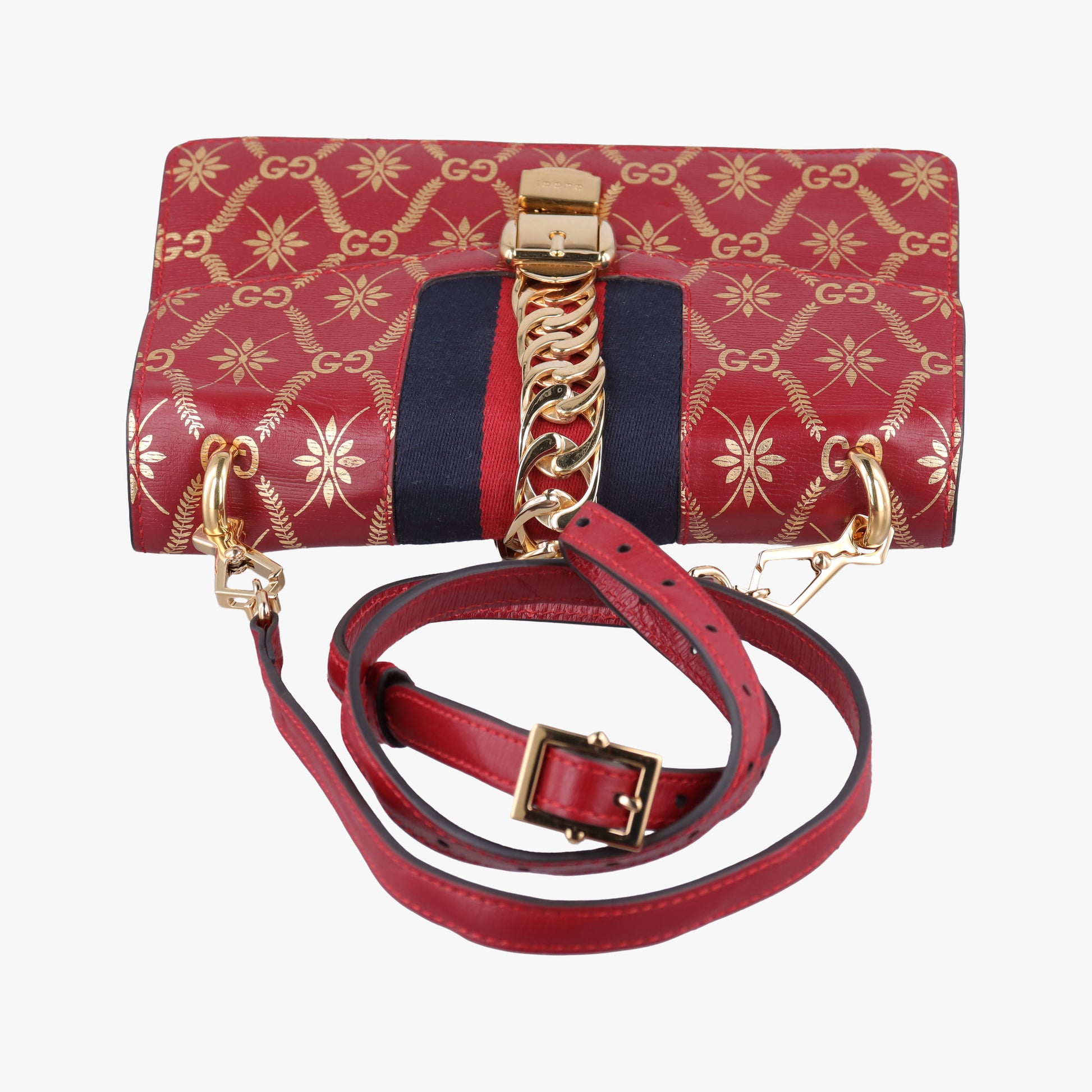 Sylvie red×Multicolour Leather 524405 B031367298シルヴィ レッド×マルチカラー レザー 524405 B031367298