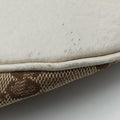Charlotte Hobo Brown×White Leather×canvas 203504 G6226962シャーロット ブラウン×ホワイト レザー×キャンバス 203504 G6226962
