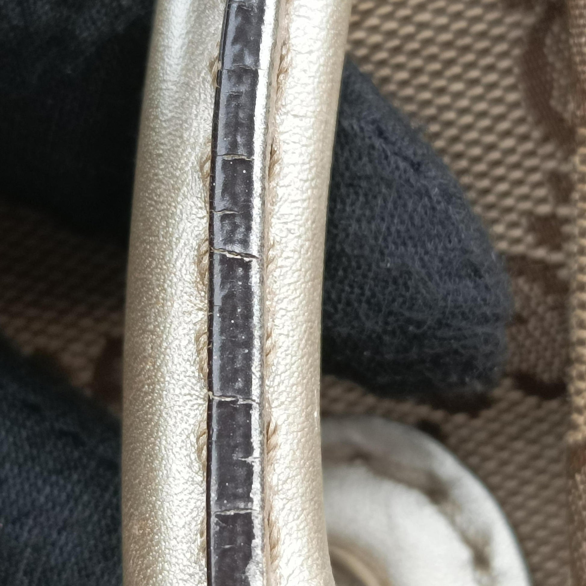 Sukey White×Brown Leather×canvas 247902 C010717737スーキー ホワイト×ブラウン レザー×キャンバス 247902 C010717737