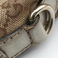 Sukey White×Brown Leather×canvas 247902 C010717737スーキー ホワイト×ブラウン レザー×キャンバス 247902 C010717737