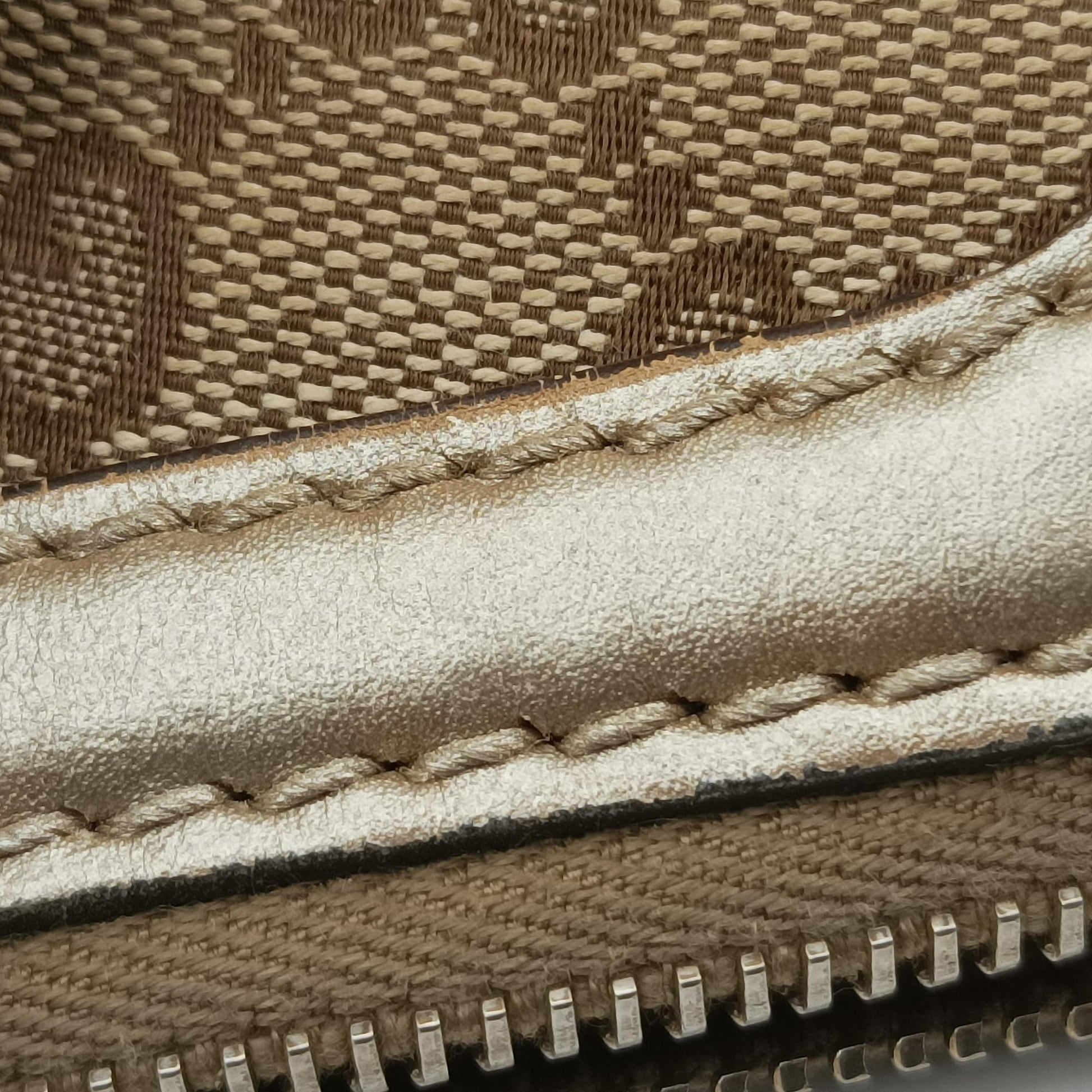 Sukey White×Brown Leather×canvas 247902 C010717737スーキー ホワイト×ブラウン レザー×キャンバス 247902 C010717737