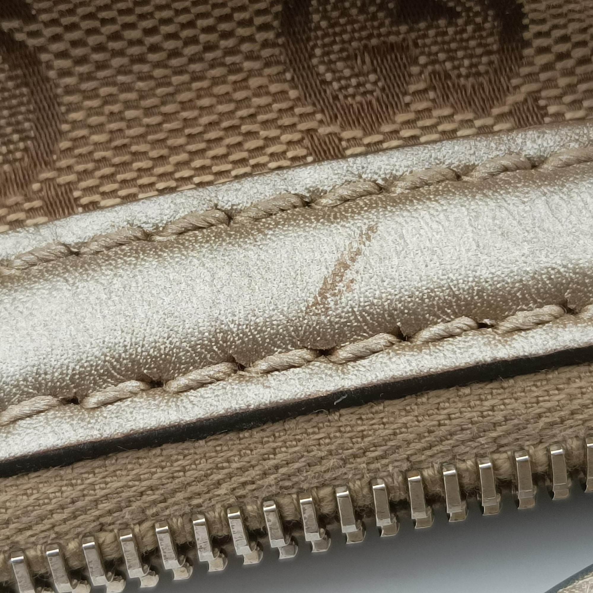 Sukey White×Brown Leather×canvas 247902 C010717737スーキー ホワイト×ブラウン レザー×キャンバス 247902 C010717737