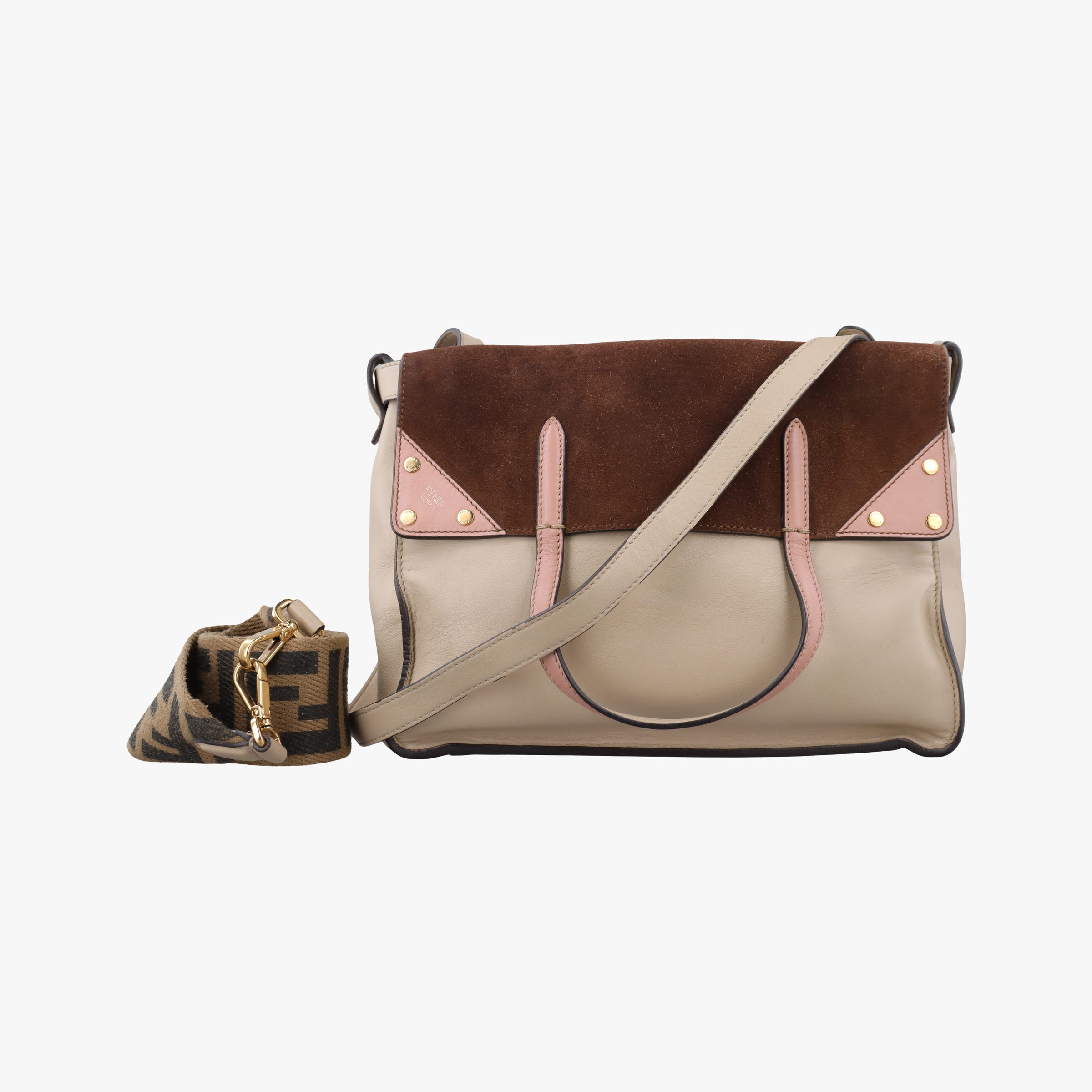 Flip Beige×Pink×Brown Leather×Suede 8BT303 8BT303-A6CG-208-10429フリップ ベージュ×ピンク×ブラウン レザー×スエード 8BT303 8BT303-A6CG-208-10429
