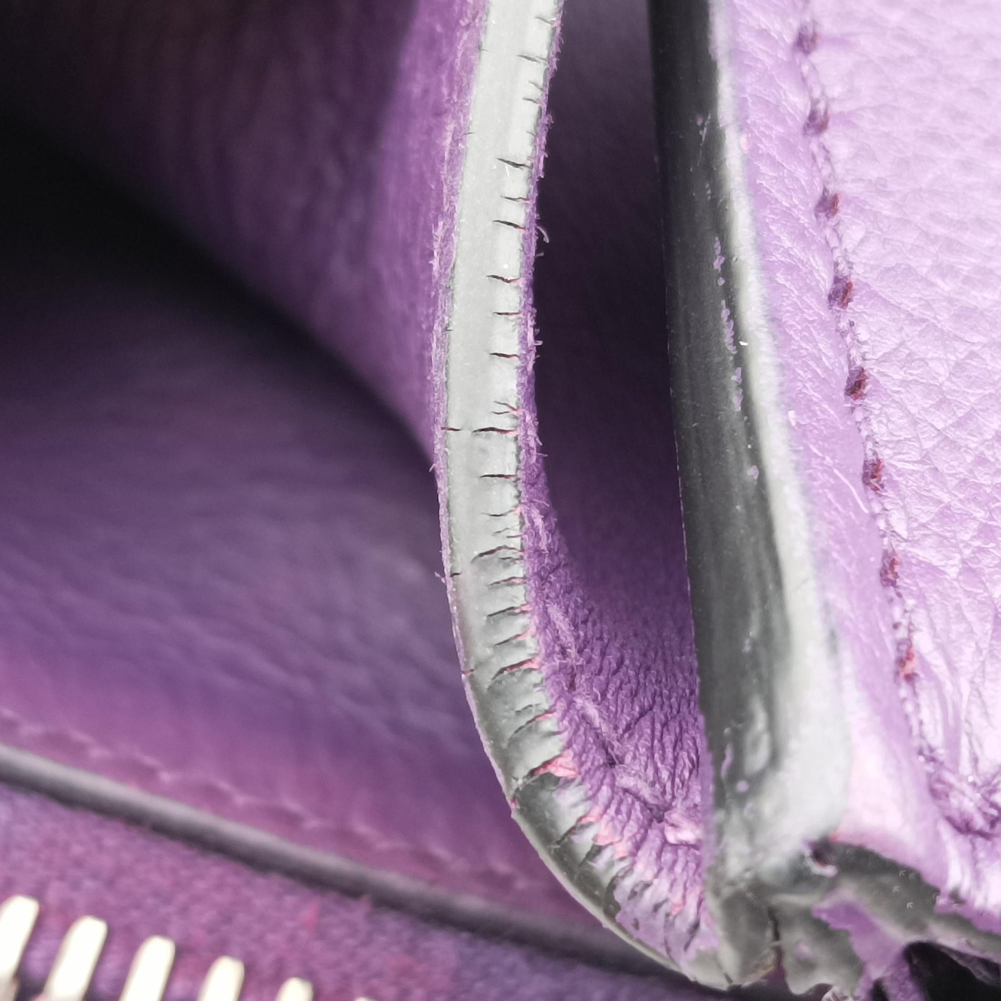 Twin Pocket Winged Tote Purple Leather BN2619 103ツイン ポケット ウィング トート パープル レザー BN2619 103
