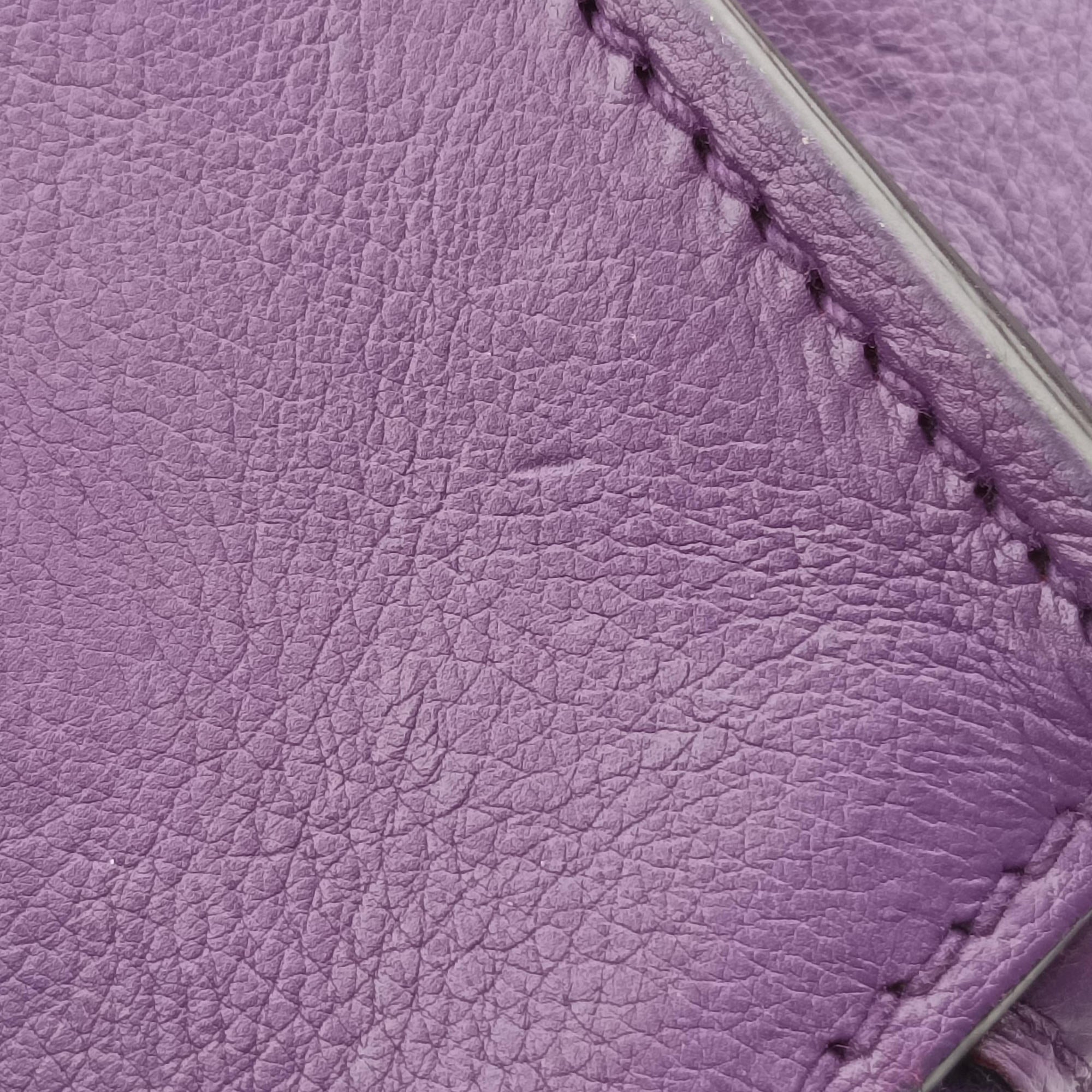 Twin Pocket Winged Tote Purple Leather BN2619 103ツイン ポケット ウィング トート パープル レザー BN2619 103