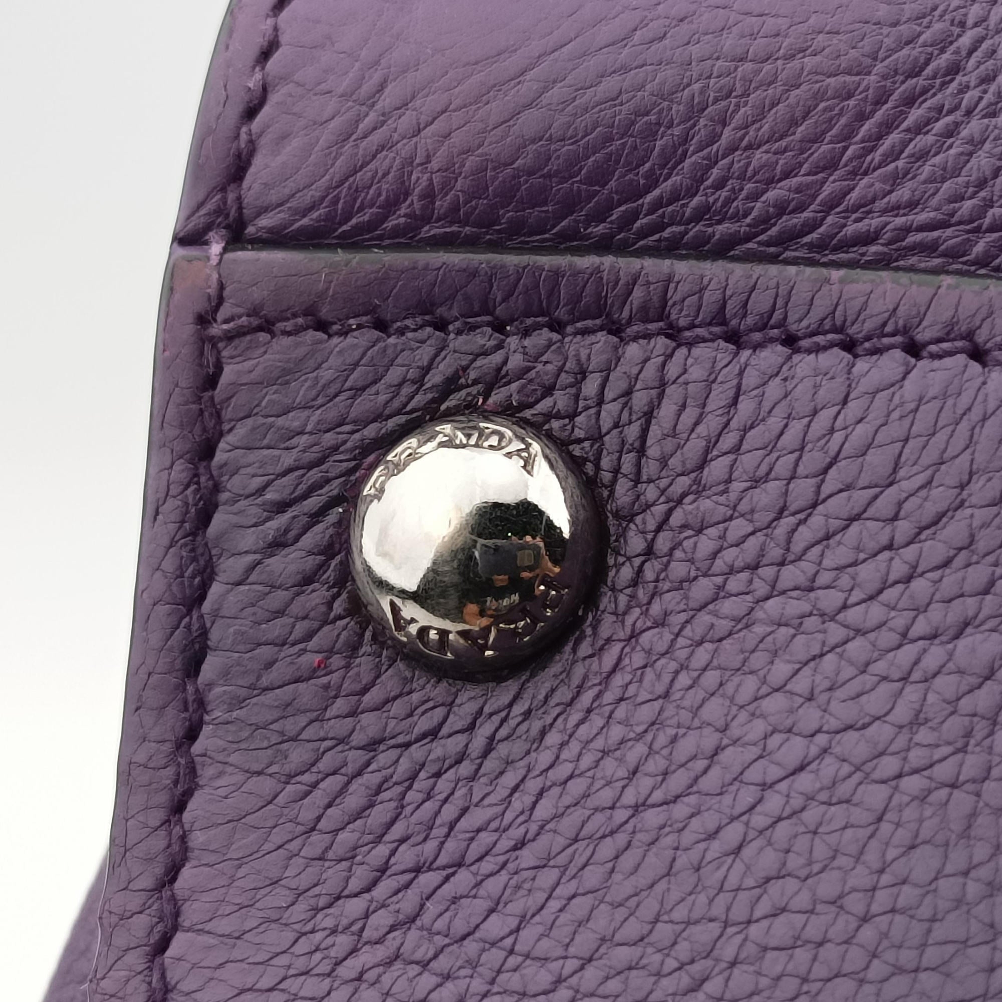 Twin Pocket Winged Tote Purple Leather BN2619 103ツイン ポケット ウィング トート パープル レザー BN2619 103