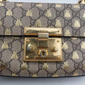 Padlock beige×black PVC coated canvas×Leather 409487 H031554642パドロック ベージュ×ブラック PVCコーティングキャンバス×レザー 409487 H031554642