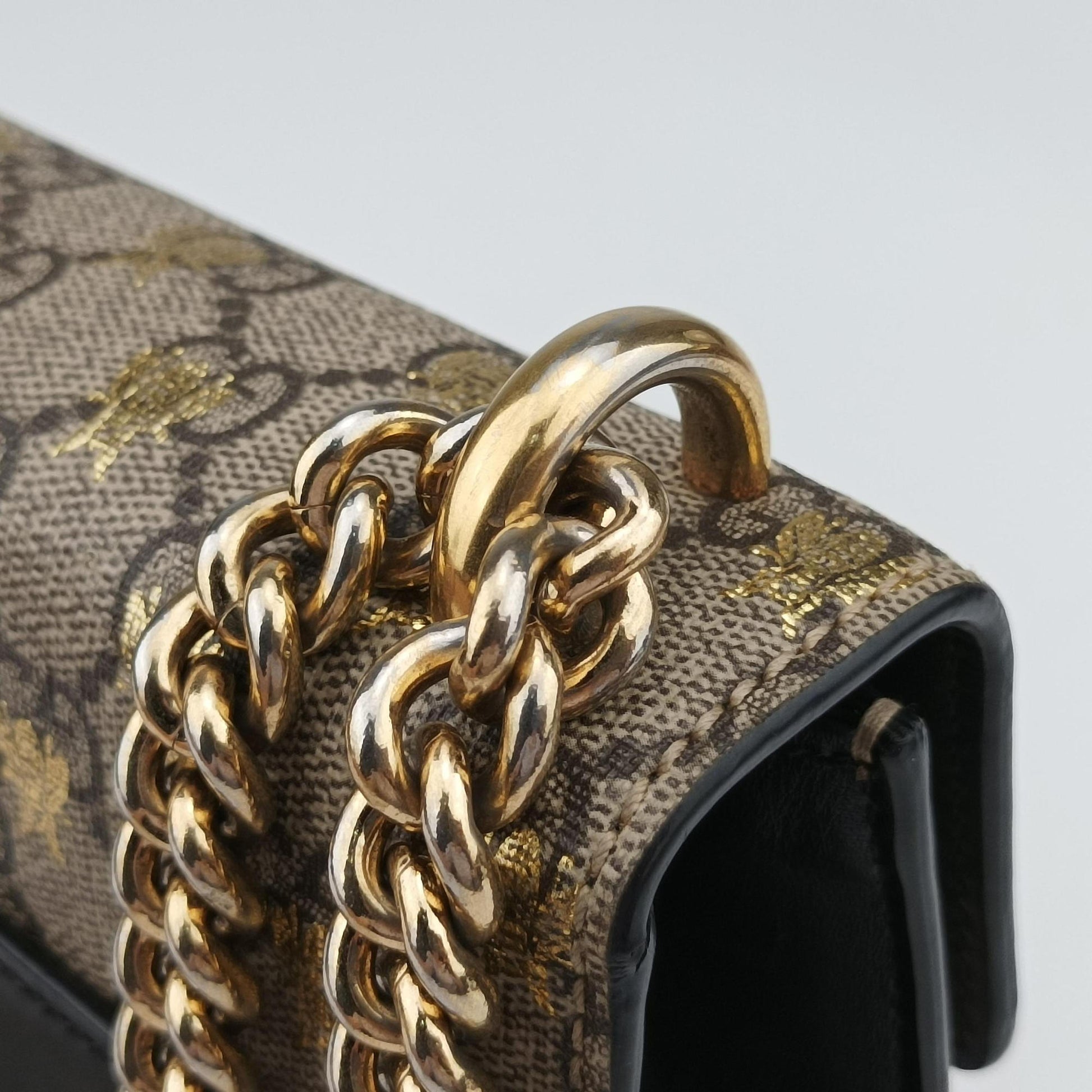 Padlock beige×black PVC coated canvas×Leather 409487 H031554642パドロック ベージュ×ブラック PVCコーティングキャンバス×レザー 409487 H031554642