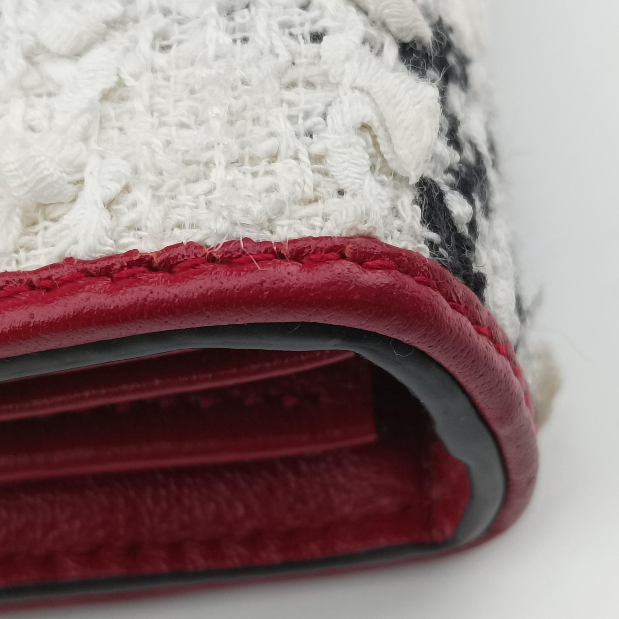 Dionysus Ivory × Red × Black Tweed×Leather 401231 ディオニュソス アイボリー × レッド × ブラック ツイード×レザー 401231 