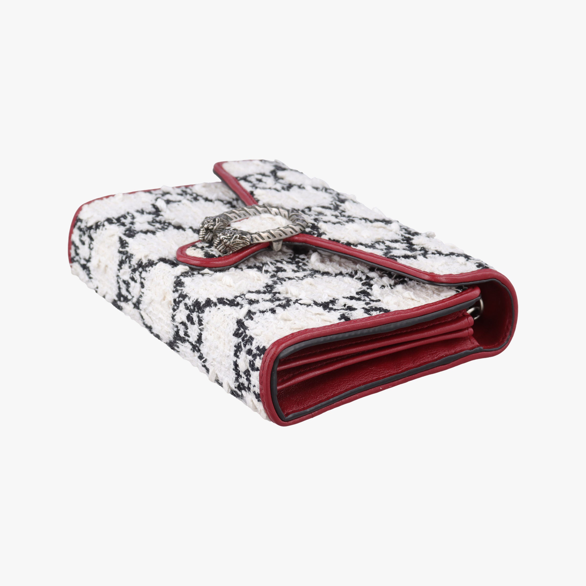 Dionysus Ivory × Red × Black Tweed×Leather 401231 ディオニュソス アイボリー × レッド × ブラック ツイード×レザー 401231 