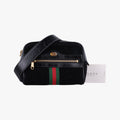 Ophidia Black Suede×leather 517076 H025033549オフィディア ブラック スエード×レザー 517076 H025033549