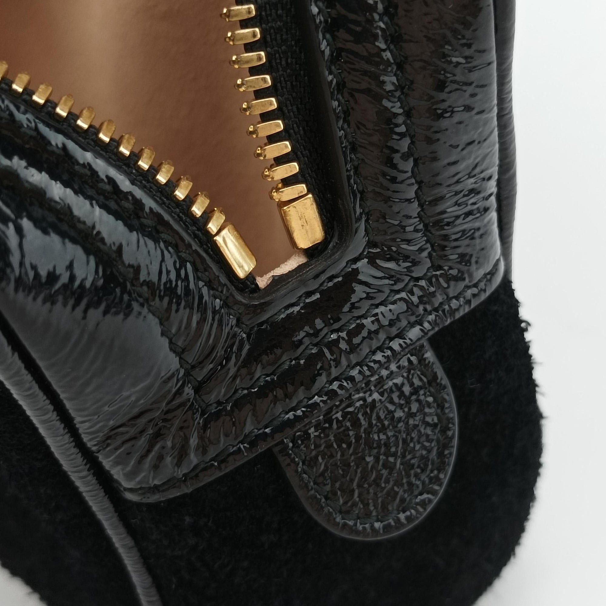 Ophidia Black Suede×leather 517076 H025033549オフィディア ブラック スエード×レザー 517076 H025033549