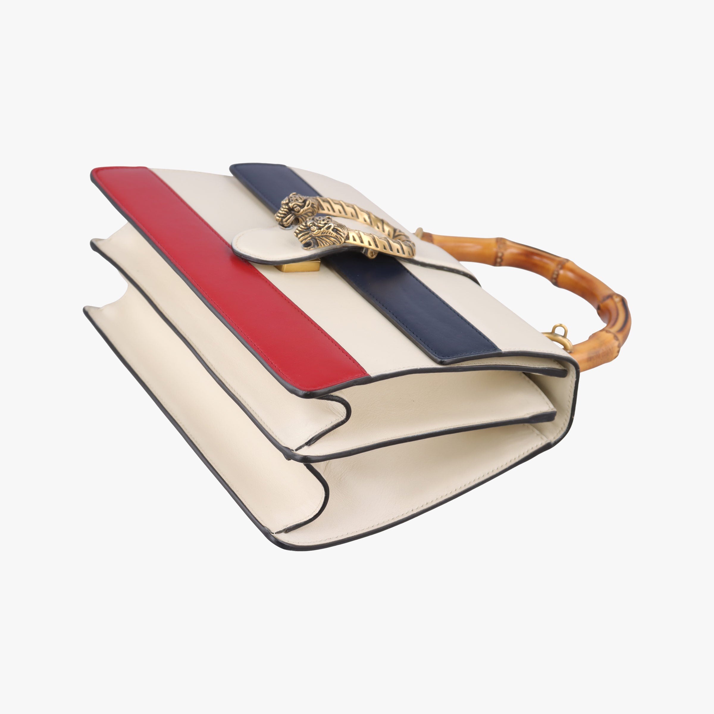 Dionysus bamboo White×navy×red Leather 448075 F021308165ディオニュソス バンブー ホワイト×ネイビー×レッド レザー 448075 F021308165