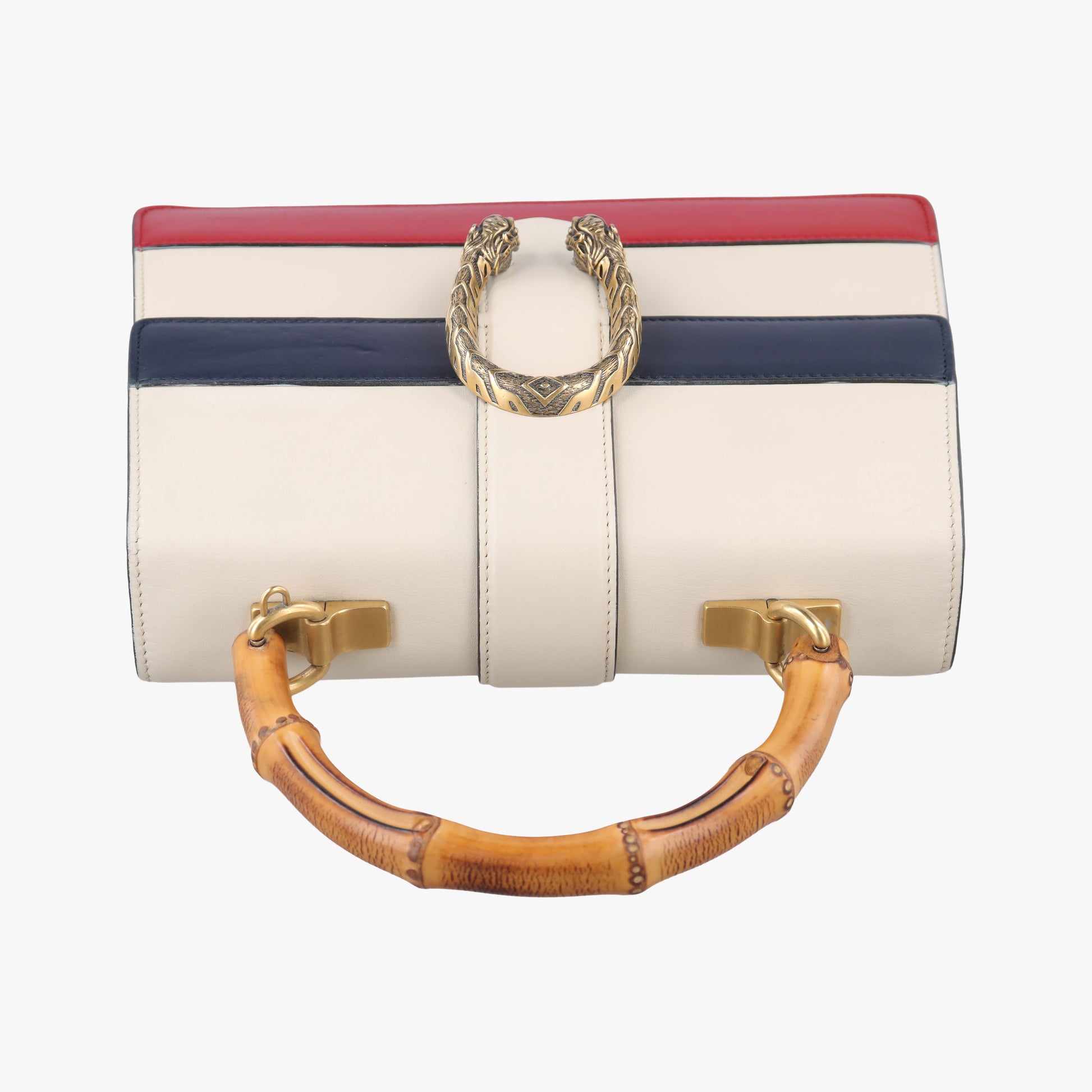 Dionysus bamboo White×navy×red Leather 448075 F021308165ディオニュソス バンブー ホワイト×ネイビー×レッド レザー 448075 F021308165