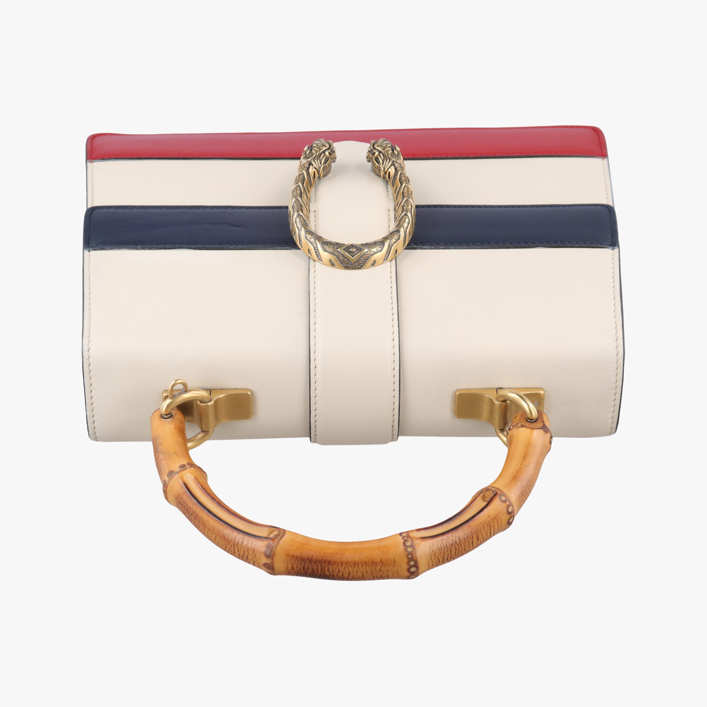 Dionysus bamboo White×navy×red Leather 448075 F021308165ディオニュソス バンブー ホワイト×ネイビー×レッド レザー 448075 F021308165