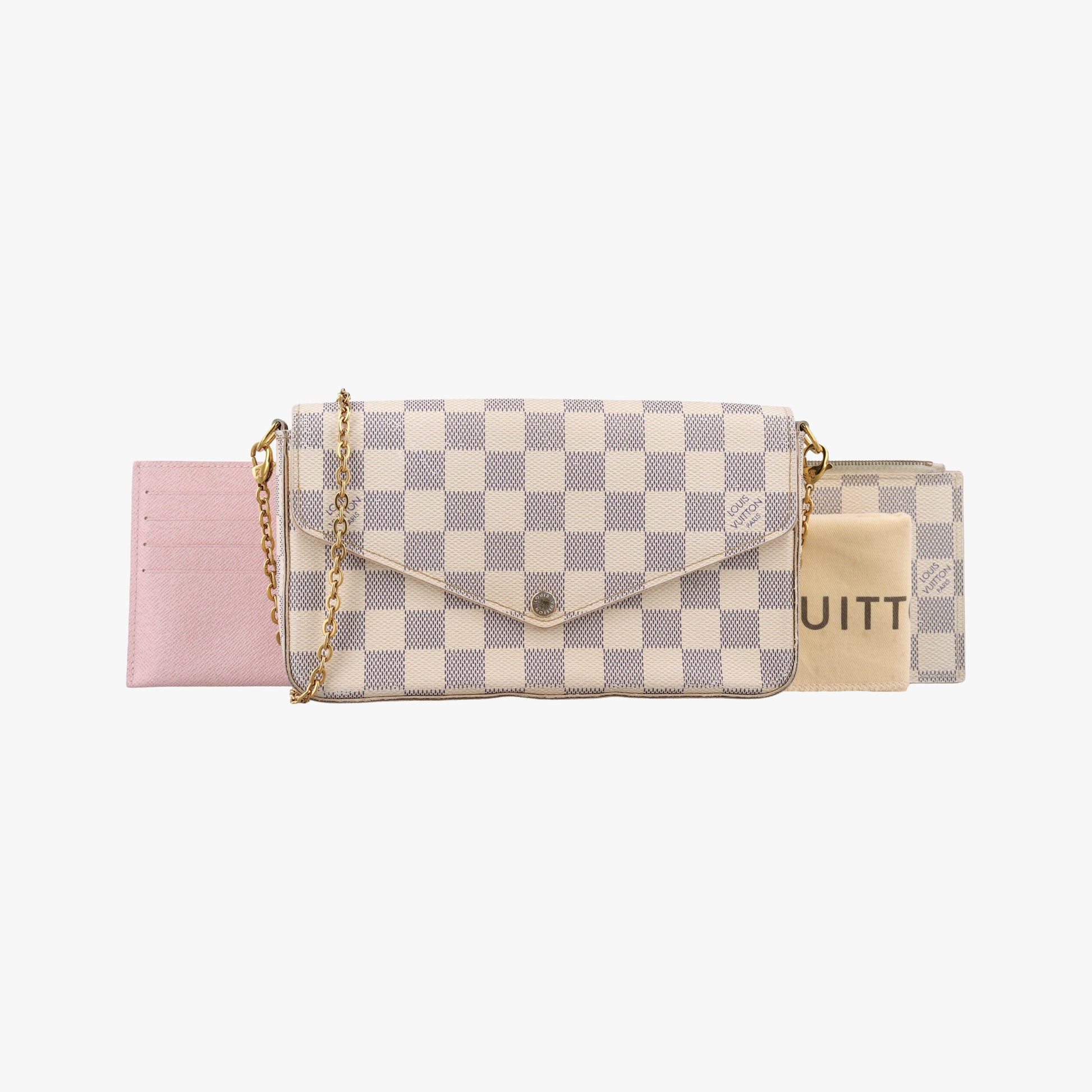 Pochette Felicie Azur Damier Canvas N63106 MI1156ポシェットフェリシー アズール ダミエキャンバス N63106 MI1156