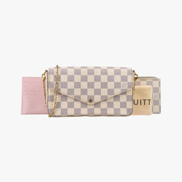 Pochette Felicie Azur Damier Canvas N63106 MI1156ポシェットフェリシー アズール ダミエキャンバス N63106 MI1156
